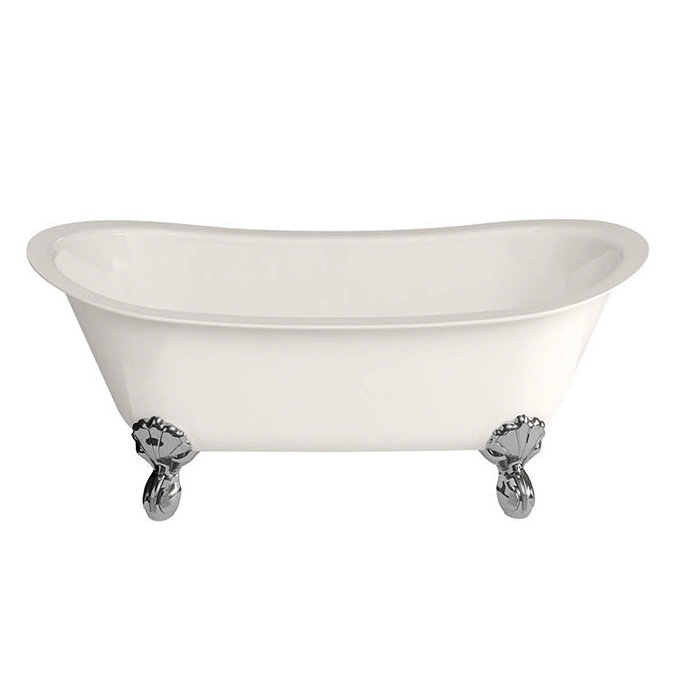 Burlington Medici Batello 1690 Grande Bath with Chrome Feet Profile Large Image