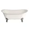 Burlington Medici Batello 1690 Grande Bath with Chrome Feet Profile Large Image