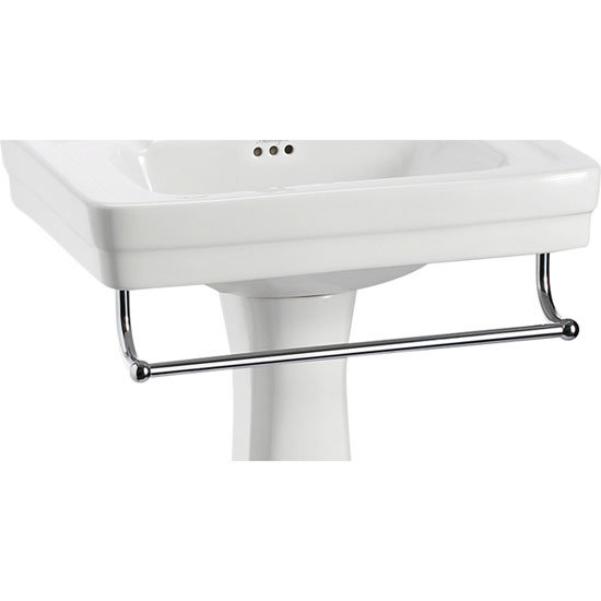 Burlington - 58cm Medium Add On Towel Rail - For Use with Contemporary Basin - T2 Large Image