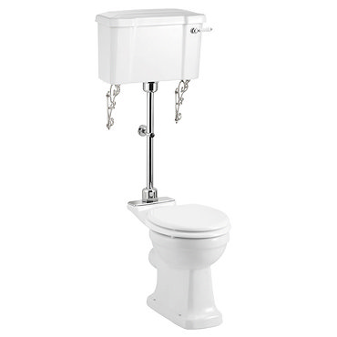 Burlington Medium Level Toilet - White Ceramic Profile Large Image