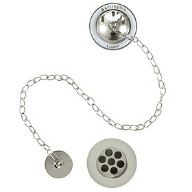 Burlington Nickel Bath Overflow, Plug & Chain - W3-NKL Large Image