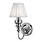 Burlington Ornate Light with Chrome Base and Fine Pleated Shade in White
