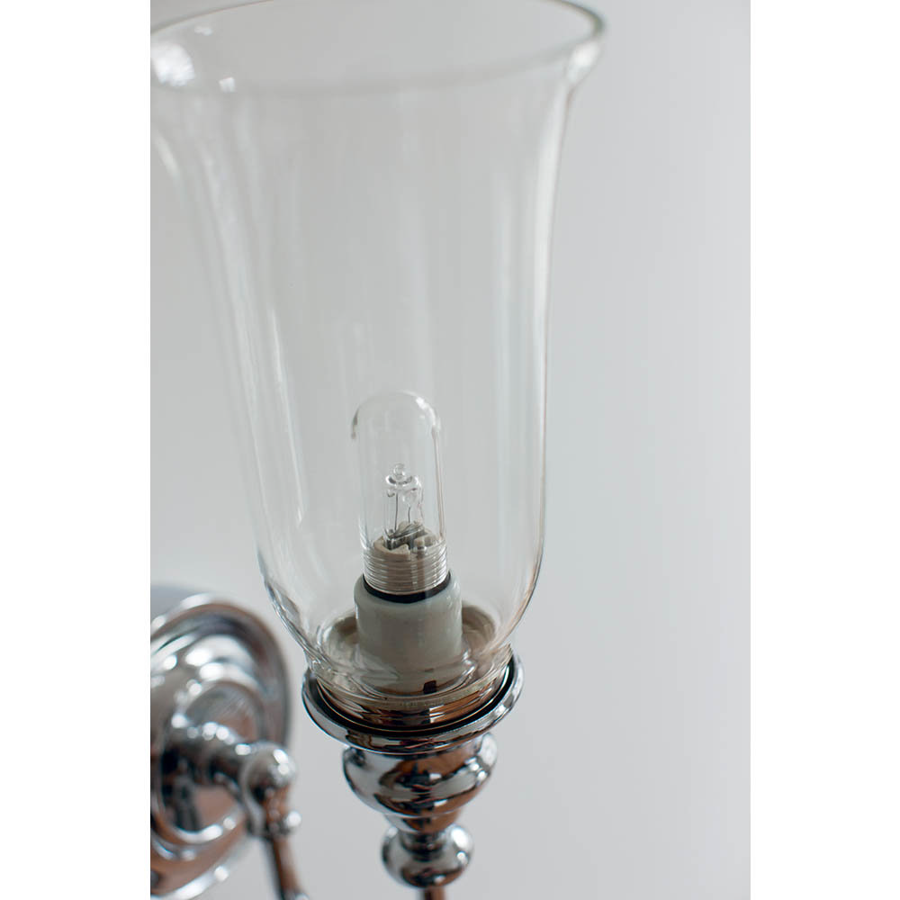 Burlington Ornate Light with Chrome Base and Vase Clear Glass Shade - BL24  Profile Large Image