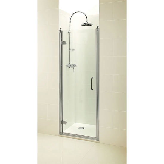 Burlington Traditional Recessed Hinged Shower Door - 3 Size Options Profile Large Image
