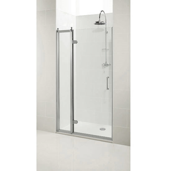 Burlington Traditional Recessed Hinged Shower Door with 1 x Inline Panel Profile Large Image