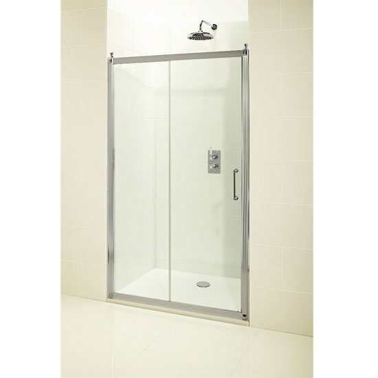Burlington Traditional Recessed Sliding Shower Door at Victorian