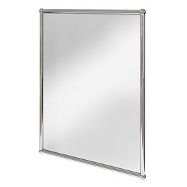 Burlington Rectangular Mirror with Chrome Frame - A11-CHR Large Image