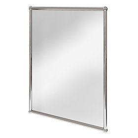 Burlington Rectangular Mirror with Chrome Frame - A11-CHR Large Image