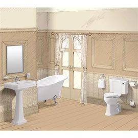 Burlington Traditional Regal 5 Piece Bathroom Suite Medium Image