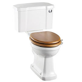 Burlington Regal Close Coupled Traditional Toilet - Push Button Flush Medium Image
