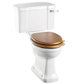 Burlington Regal Close Coupled Traditional Toilet - Ceramic Lever Flush Medium Image