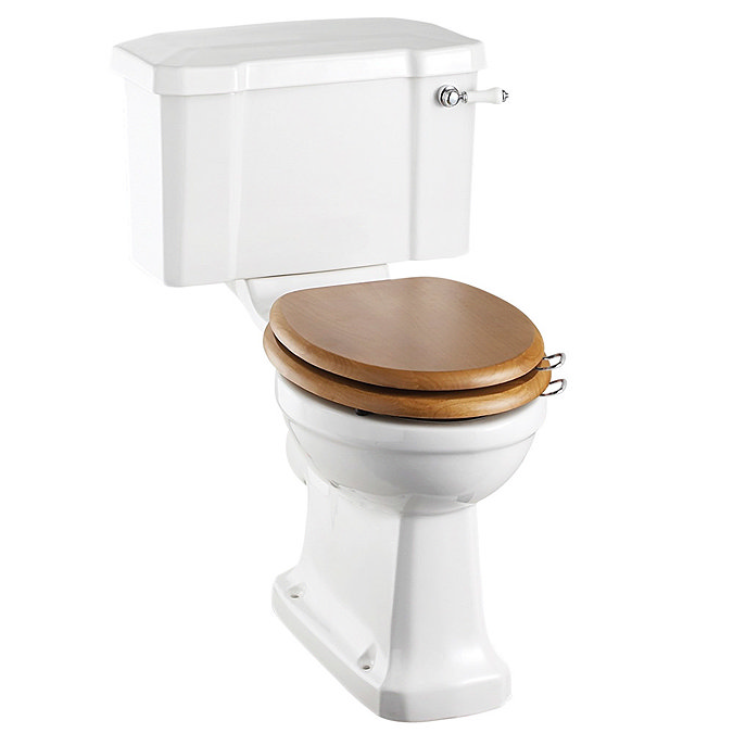 Burlington Regal Close Coupled Traditional Toilet - Ceramic Lever Flush Large Image