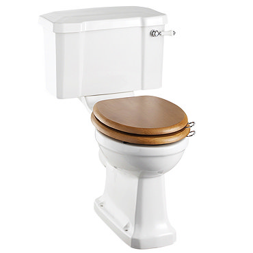Burlington Regal Close Coupled Traditional Toilet - Ceramic Lever Flush Profile Large Image