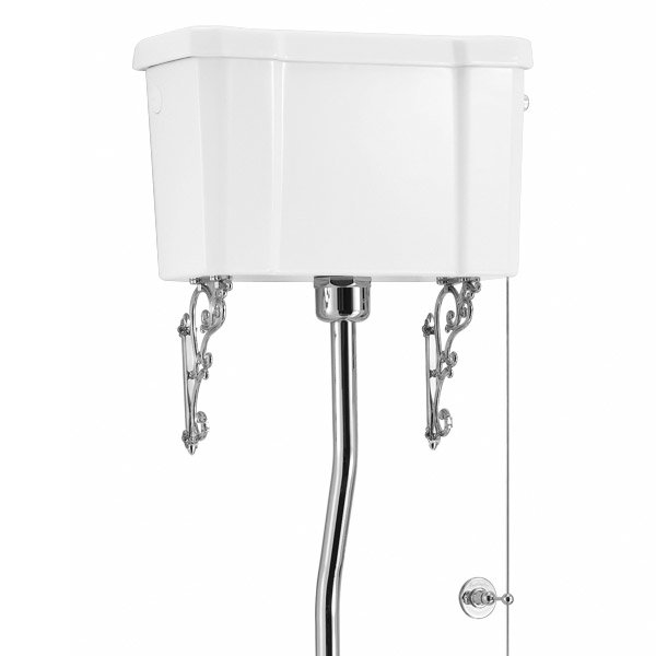 Burlington Regal High Level Raised Height Toilet with White Ceramic Cistern Feature Large Image