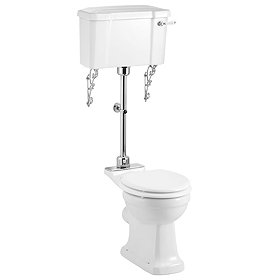 Burlington Regal Medium Level Toilet - White Ceramic Large Image