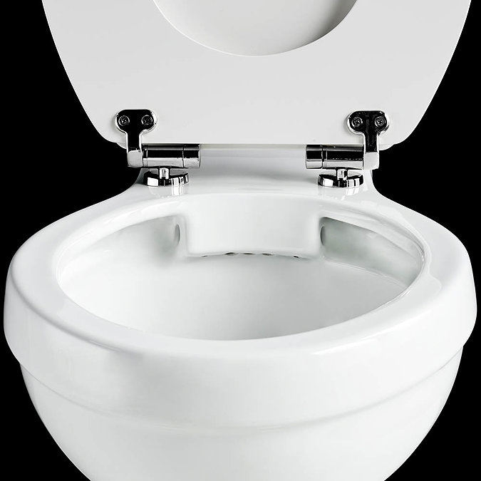 Burlington Rimless Close Coupled WC with 520mm Front Push Button Cistern Feature Large Image