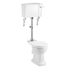 Burlington Rimless Medium Level WC with 520mm Lever Cistern Large Image