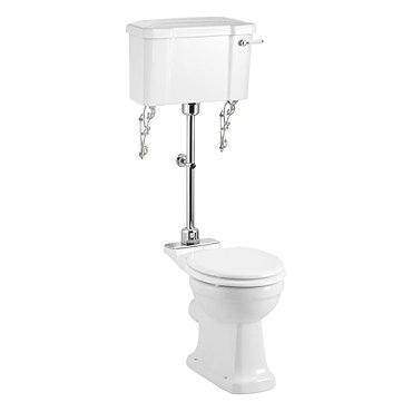 Burlington Rimless Medium Level WC with 520mm Lever Cistern  Profile Large Image