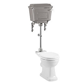 Burlington Rimless Medium Level WC with Aluminium Lever Cistern Medium Image