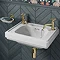 Burlington Riviera 450mm 2TH Wall Hung Cloakroom Basin  Feature Large Image