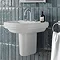 Burlington Riviera 580mm D-Shape Basin + Semi Pedestal  Profile Large Image