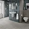 Burlington Riviera 580mm D-Shape Basin + Semi Pedestal Standard Large Image