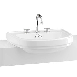 Burlington Riviera 580mm Semi-Recessed Basin Large Image