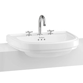 Burlington Riviera 580mm Semi-Recessed Basin Large Image