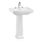 Burlington Riviera 580mm 3TH Square Basin + Full Pedestal Large Image