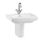 Burlington Riviera 580mm Square Basin + Semi Pedestal Large Image