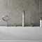 Burlington Riviera Art Deco Chrome 4 Hole Bath Shower Mixer Standard Large Image