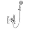 Burlington Riviera Art Deco Chrome Bath Shower Mixer with Shower Kit Large Image