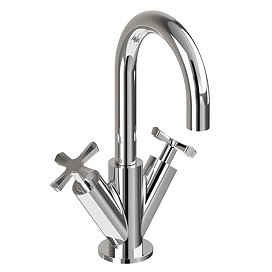 Burlington Riviera Art Deco Chrome Mono Basin Mixer Large Image