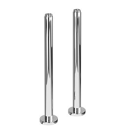 Burlington Riviera Art Deco Chrome Standpipes for Freestanding Bath Taps Large Image