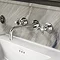 Burlington Riviera Art Deco Chrome Wall Mounted Basin Mixer Feature Large Image