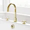 Burlington Riviera Art Deco Gold 3 Hole Bath Filler  Profile Large Image