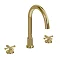 Burlington Riviera Art Deco Gold 3 Hole Bath Filler Large Image