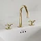 Burlington Riviera Art Deco Gold 3 Hole Deck Basin Mixer Profile Large Image