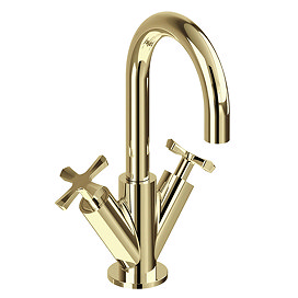Burlington Riviera Art Deco Gold Mono Basin Mixer Large Image