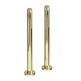 Burlington Riviera Art Deco Gold Standpipes for Freestanding Bath Taps Large Image