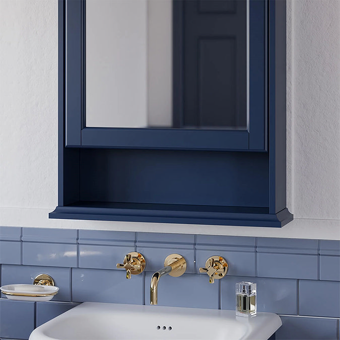 Burlington Riviera Art Deco Gold Wall Mounted Basin Mixer Profile Large Image
