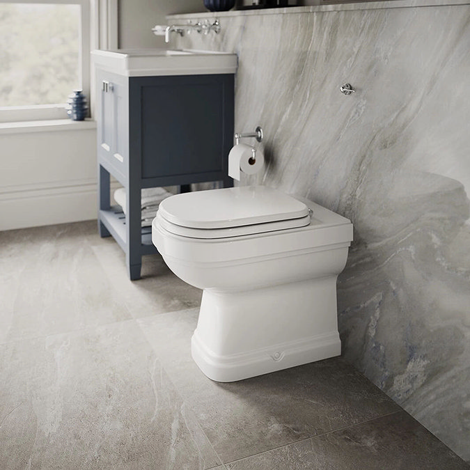 Burlington Riviera Back To Wall Toilet with Soft Close Seat  Feature Large Image