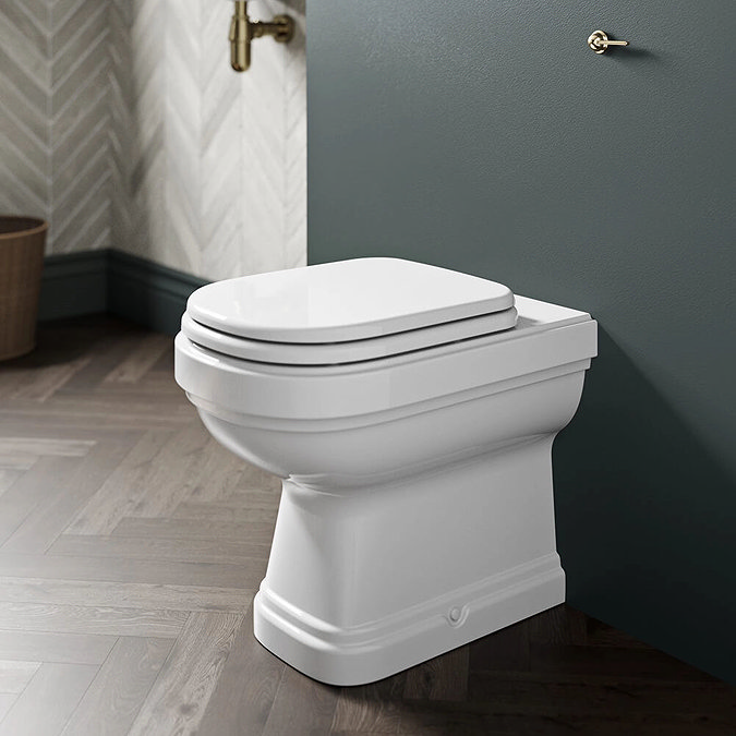 Burlington Riviera Back To Wall Toilet with Soft Close Seat Large Image