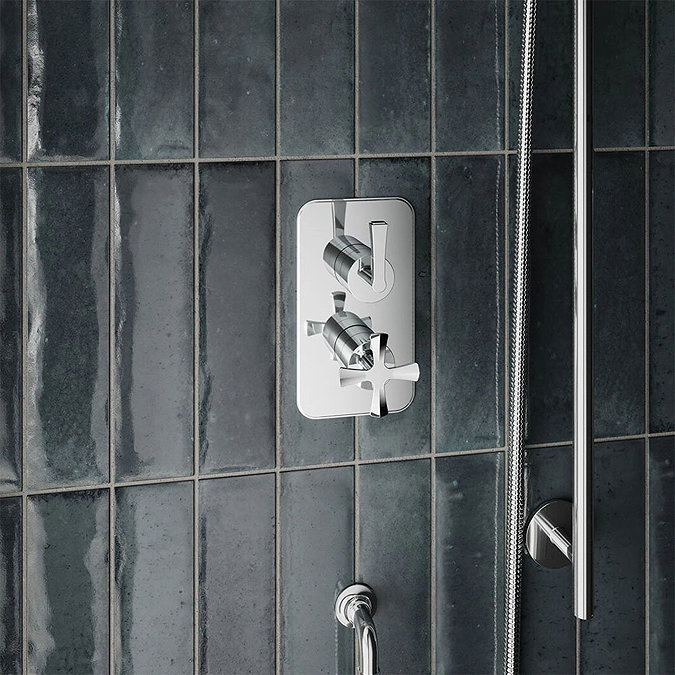 Burlington Riviera Chrome Art Deco 1 Outlet Thermostatic Concealed Shower Valve  Profile Large Image