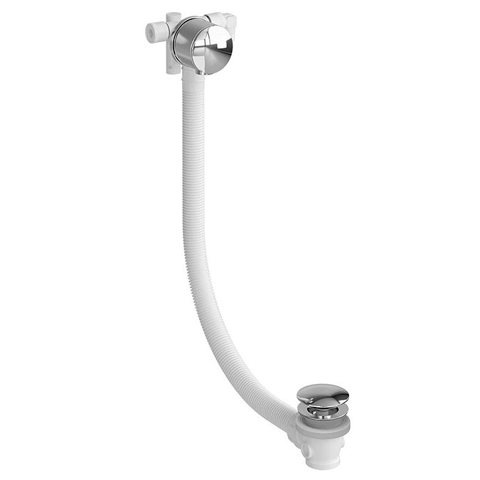 Burlington Riviera Chrome Overflow Bath Filler with Click Clack Waste Large Image