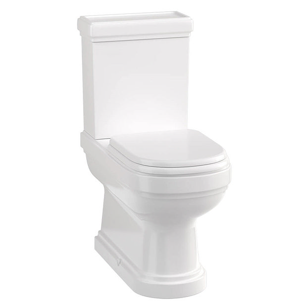Burlington Riviera Close Coupled BTW Toilet with Soft Close Seat  Profile Large Image