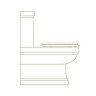 Burlington Riviera Close Coupled BTW Toilet with Soft Close Seat  Feature Large Image