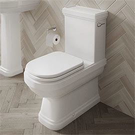 Burlington Riviera Close Coupled BTW Toilet with Soft Close Seat Medium Image