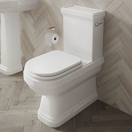 Burlington Riviera Close Coupled BTW Toilet with Soft Close Seat Large Image