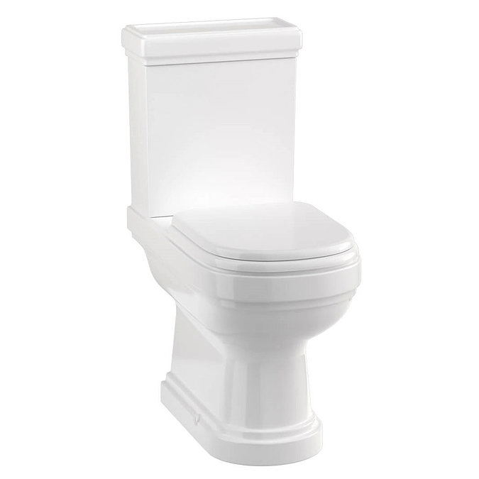 Burlington Riviera Close Coupled Open Back Toilet with Soft Close Seat  Feature Large Image